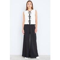 Yumi Women's Black Wide Leg Palazzo Trousers | Size: 12