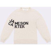 Jameson Carter Women's Ruth Intarsia Knit Jumper in Stone | Size: 10