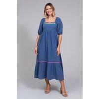 Kite Women's Cattistock Ric Rac Muslin Dress Navy | Size: 10