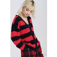 Hell Bunny Women's Nevermind Cardigan Black-White | Size: 3XL