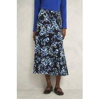 Hobbs London Women's Kiara Floral Skirt in Dark Navy | Size: 14