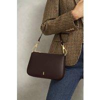 Hobbs London Women's Briella Leather Bag in Dark Brown