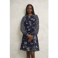 Hobbs London Women's Rosie Dress in Dark Navy | Size: 16