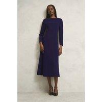 Hobbs London Women's Leonora Midi Dress in Aubergine | Size: 12