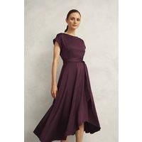 Hobbs London Women's Agnes Dress in Aubergine | Size: 8