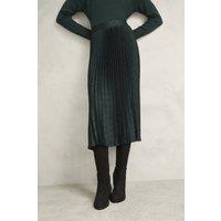 Hobbs London Women's Luana Pleated Skirt in Bottle Green | Size: 18