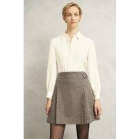 Hobbs London Women's Elvie Skirt in Brown | Size: 18