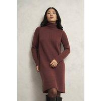 Hobbs London Women's Nessa Knitted Dress in Burgundy | Size: XS