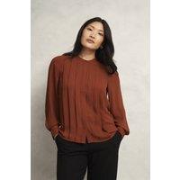 Hobbs London Women's Arizona Blouse in Terracotta | Size: 12