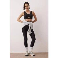 WOVCOR Women's Cut-Out Detail V-Neck Supportive Sports Bra in Black | Size: Small