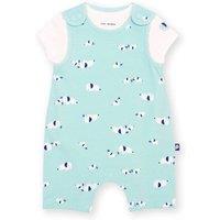 Kite Baby Ele Time Dungaree Set in Aqua | Size: 18-24 m