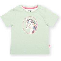 Kite Girl's Proud Pony T-Shirt in Pale Green | Size: 6-9 m