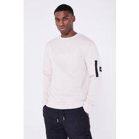 Jameson Carter Men's Stealth Cargo Jumper in Light Beige | Size: Small