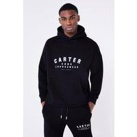 Jameson Carter Men's Heritage Oversized Hoodie in Black | Size: Medium