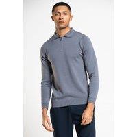 Jameson Carter Men's Ford Knitted Polo in Blue | Size: Small