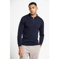 Jameson Carter Men's Ford Knitted Polo in Navy | Size: Small