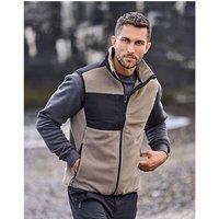 TEE JAYS Men's Mountain Fleece Body Warmer in Light Brown | Size: 3XL