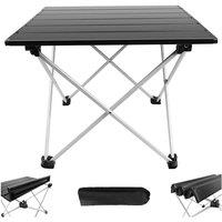 Dyzi Folding Aluminium Camping Table 35cm Portable Black