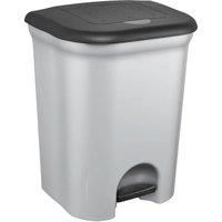 Keeeper Pedal Bin with 2 Waste Compartments 11 Litre in Silver