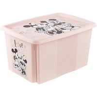 Keeeper Minnie Mouse Turn Around Stacking Box with Lid 45 Litre Nordic Pink