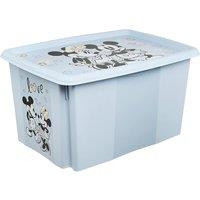 Keeeper Mickey Mouse Turn Around Stackable Box with Lid 45 Litre Cloudy Blue