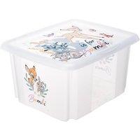 Keeeper Bambi Turn Around Stackable Box with Lid 24 Litre Transparent in Clear
