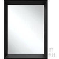 tectake Wall Mirror Elina in Black | Size: 40 cm x 50 cm