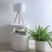 K LIVING Erice Wooden Tripod Table Lamp in Natural