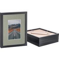 Nicola Spring Photo Frames with 4 x 6 Mount - 8 x 10 - Ivory Mount - Pack of 5 in Black
