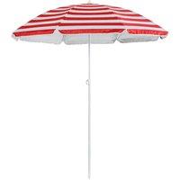 Harbour Housewares Metal Beach Parasol 1.8m in Red