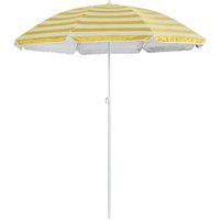Harbour Housewares Metal Beach Parasol 1.8m in Yellow