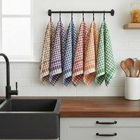 Snug City Check Design Tea Towels Cotton Kitchen Towels Classic Gingham 3 Pack
