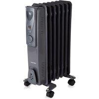 Warmies Oil Filled Radiator, by 7 Fin 1500W, Dark Titanium, WL43003YDT in Metallics
