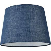 Happy Homewares Modern Linen Fabric Drum Lamp Shade for Table or Pendant in Midnight | Size: 10 inches