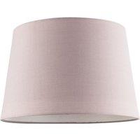Happy Homewares Modern Cotton Fabric 12inch Drum Lampshade with White Cotton Inner in Pink | Size: 12 inches