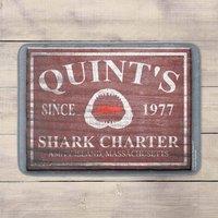 Jaws Quints Shark Charter Bath Mat in Grey | Size: 700mm x 500mm