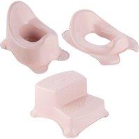 Keeeper Pink Baby Potty, Toilet Seat & Double Step Stool Set