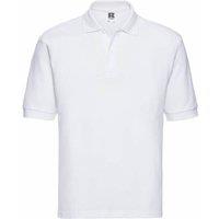 JERZEES Men's Russell Classic Short Sleeve Polycotton Polo Shirt in White | Size: XL