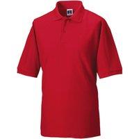 JERZEES Men's Russell Classic Short Sleeve Polycotton Polo Shirt in Red | Size: Small