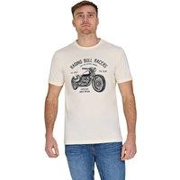 Raging Bull Men's RB Racers T-Shirt in Cream | Size: XL