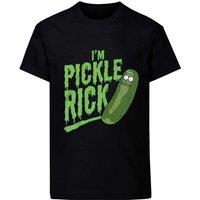 Rick & Morty Men's Pickle Rick T-Shirt in Black | Size: Small