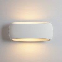 Harper Living Men's Large Wall Sconce Lamp with White Oval Ceramic Shade, Wall Mounted Light