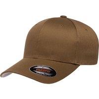 Yupoong Men's Flexfit Fitted Baseball Cap in Dark Brown | Size: S/M