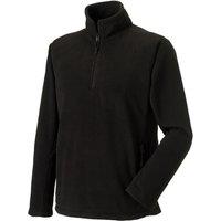 Russell Men's Quarter Zip Fleece Top in Black | Size: XS