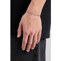 Cernucci Men's 2mm Curb Bracelet in Metallic Silver | Size: 8 inches