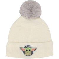 Star Wars Men's The Child Badge Pom Pom Beanie in Cream