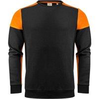 Printer PRIME Men's Contrast Crew Neck Sweatshirt in Black | Size: 5XL
