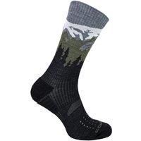 COMODO Men's Light Performance Crew Merino Wool Socks | Trekking Socks in Black | Size: 9-11