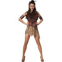 tectake Women's Stone Age Costume in Brown | Size: 2XL
