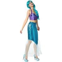 tectake Costumes Fantasy Women's Mermaid 4 in Blue | Size: XL